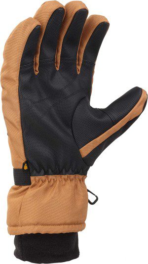 Carhartt Men’S W.P. Waterproof Insulated Glove, Brown/Black