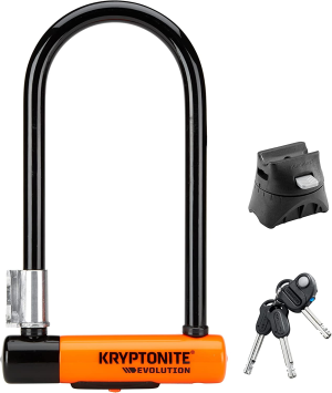 Kryptonite Evolution Standard Bike U-Lock, Heavy Duty Anti-Theft Bicycle U Lock, 14Mm Shackle with Mounting Bracket and Keys, High Security Lock for Bicycles Scooters