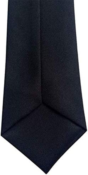 Weforu 2Pcs Black Tie Mens Clip on Ties,19.68Inch Solid Uniform Pre-Tied Adjustable Neck Strap Tie