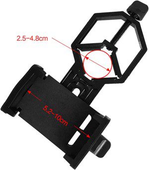 SVBONY Universal Cell Phone Adapter Mount Telescope Phone Mount for Binocular Monocular Spotting Scope Telescope Support Eyepiece Diameter 25 to 48Mm