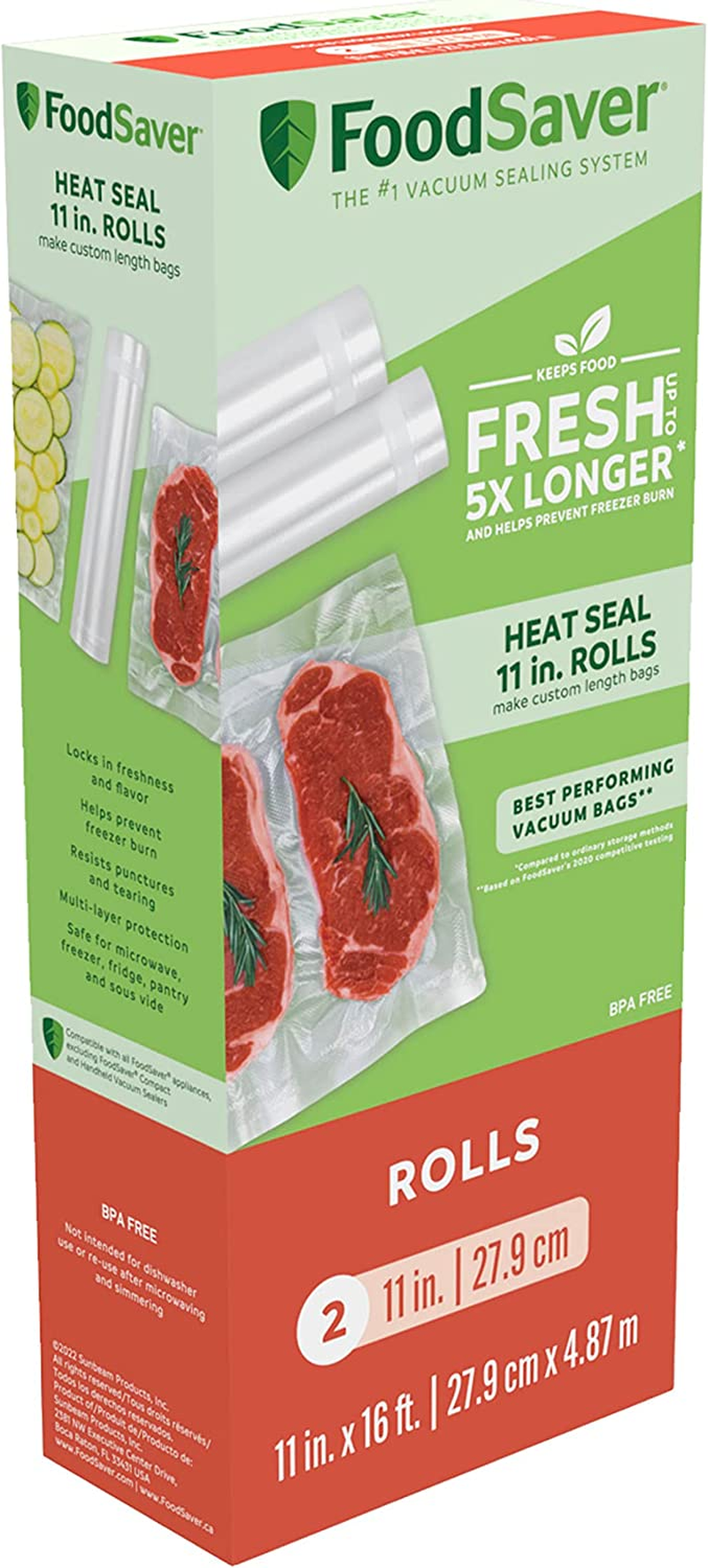 FoodSaver Vacuum Sealer Pre-Cut Bags (48 Pack) VS0310