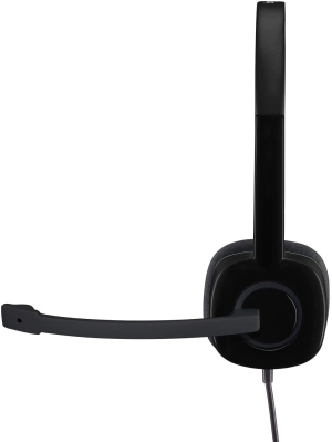 Logitech 981-000587 Stereo Headset H151, Black