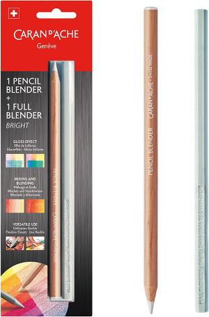 Caran D’Ache Full Blender Bright and Blender Pencil Pack, Oil Wax Medium,(902.301)