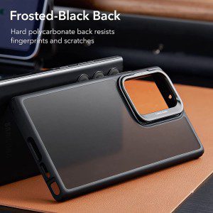 ESR for Samsung Galaxy S23 Ultra Case, S23 Ultra Phone Case with Classic Stand, Built-In Camera Ring Stand, Military-Grade Protection, Case for Samsung S23 Ultra, Classic Kickstand Case, Frosted Black