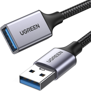 UGREEN USB 3.0 Extension Cable 0.5M Type a Male to Female Extension Cord Nylon Braided 5Gbps Data Transfer Cables Compatible with USB Keyboard, Mouse, Hub, Flash Drive, Hard Drive, Printer, VR, Webcam