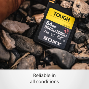 Sony SF-G 64GB Tough Series UHS-II SD Memory Card, Black