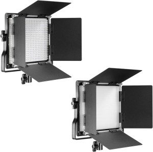 Neewer Professional Metal Bi-Color LED Video Light for Studio, Youtube, Product Photography, Video Shooting, Durable Metal Frame, Dimmable 660 Beads, with U Bracket and Barndoor, 3200-5600K, CRI 96+