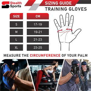 Stealth Sports Workout Gloves – Professional Weight Lifting Gloves for Men and Women – Foam Padding with Anti-Slip Gripper Gym Gloves – Breathable Lifting Gloves for Cycling, Gym, Fitness Training