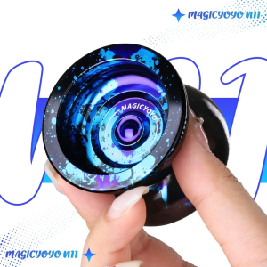 MAGICYOYO N11 Professional Unresponsive Yoyo, Dual Function Yoyo Alloy Metal Yoyo for Beginner Adults, Trick Yoyo with Flat Bearing + Axle + Bearing Removal Tool + Yoyo Storage Bag + 12 Yoyo Strings