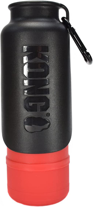 KONG H2O Insulated Dog Water Bottle & Travel Bowl, 25 Oz – Orange