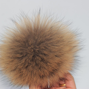 6.3 Raccoon Fur Pom Ball Shoes Boots Hat Handbag Charms DIY Snap Button