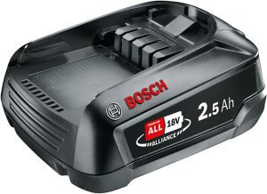 Bosch 18V 2.5 Ah Li-Ion Battery & Fast Charger Starter Set 18 V POWER for ALL (DIY Green Home and Garden Tools)