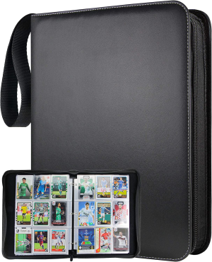 YOZOTI Card Binder for PKMN Trading Cards, 4-Pocket Pages Sleeves 400 Pockets Card Binders Holder Folder Album Book Protectors, Fit for TCG Yugioh MTG Baseball Football Cards