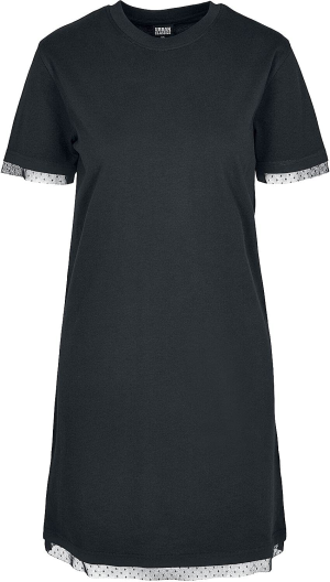 Urban Classics Women’S Kleid Ladies Boxy Lace Hem Tee Dress