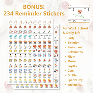 Mokani Small Desk Calendar 2023-2024 (8″X6″), Mini Monthly Desktop Calendar from July 2023 to December 2024, Academic Year Standing Desk Calendars with Planner Stickers