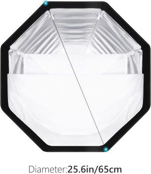 NEEWER 26”/65Cm Octagonal Softbox Quick Release, with Bowens Mount, Carrying Bag Compatible with Neewer CB60 CB100 CB150 Vision 4 S101-300W/400W and Other Bowens Mount Light -SF-RPBO26