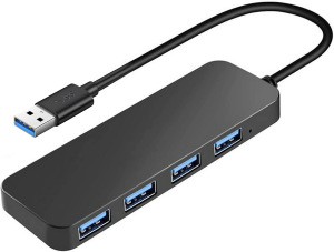 T Tersely 4 Port USB 3.0+2.0 Data Hub with 30CM/1FT Extended Cable, Ultra Slim High Speed USB Port, Compact Expansion Smart Splitter for Macbook,Mac Pro/Mini,Surface,Xps,Notebook Pc,Mobile Hdd,More