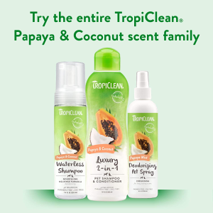 Tropiclean Paypaya and Coconut 2-In-1 Luxury Dog Shampoo and Conditioner 355Ml