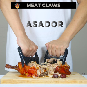 ASADOR BBQ Grill Gloves & Meat Claws -1472℉ 800°C Extreme Heat Resistant Gloves -Silicone Insulated Mitts-To Safely Hold HOT Grill Grates, Charcoal, Oven Trays,Pizza Oven & Firepit. an Ideal Barbecue Smoker Accessories Mens Gift Set.