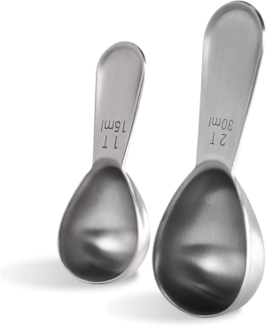 18/8 Stainless Steel Measuring Spoons: U-Taste Metal Measure Spoon Set of 6 Piece: 1/8 TSP, 1/4 TSP, 1/2 TSP, 1 TSP, 1/2 Tbsp & 1 Tbsp Dry and Liquid Ingredients, for Cooking Baking