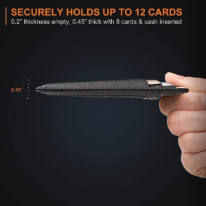 T Tersely Credit Card Holder for Men,Card Wallet, Slim Minimalist Wallet,Rfid Card Holder Blocking Front Pocket Secure Thin Credit Card Wallet, Holds up to 7 Cards and Bank Notes, Ideal for Travel