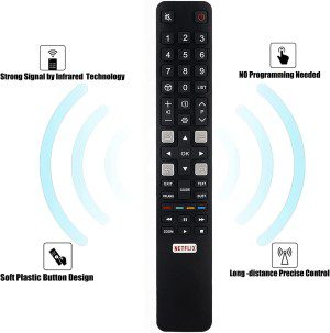 TCL Remote RC802N Replaced Remote GRC802N YUI1 for Netflix TCL TV 75C2US 65C2US 55C2US 50E18US 55E18US 43P20US 49C2US 32S6000S 40S6000FS 43S6000FS 49S6000FS 55S6000FS