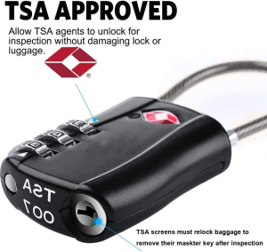 TSA Approved Luggage Combination Locks, T Tersely (2 Pack) Combination Padlock with Alloy Body TSA Lock Password Lock for Travel Bag, Suit Case, Lockers, Gym, Bike Locks or Other