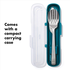 OXO Prep & Go Reusable Utensil Set Silver