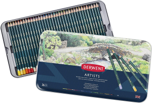 Derwent Artists Colouring Pencils, Drawing & Colouring, Set of 24, Professional Quality, Ideal for Layering & Blending, 32093