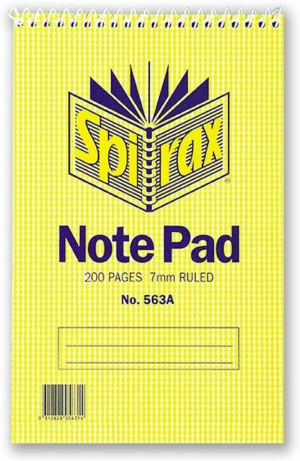 Spirax 563A Top Opening Reporters Notebook