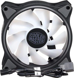 Cooler Master Masterfan MF120 Halo ARGB – Dual Ring Addressable RGB Lighting, Case and Cooling Hybrid Fan Blade Design with Jam Sensor Protection and Vibration Dampening Frame – 120 Mm