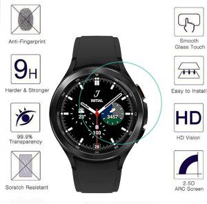 HEYUS [2 Pack] for Samsung Galaxy Watch 4 Classic 42Mm Screen Protector, HD Clear Bubble Free Anti-Scratch 9H Hardness Tempered Glass