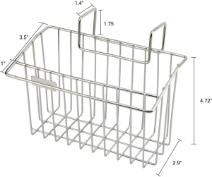 Sponge Holder, Sink Caddy Kitchen Brush Soap Dishwashing Liquid Drainer Rack – Stainless Steel