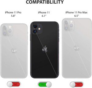 ZUSLAB Privacy Tempered Glass Screen Protector Compatible with Apple Iphone 11 / Iphone XR 6.1″ Case Friendly 9H Hardness anti Spy