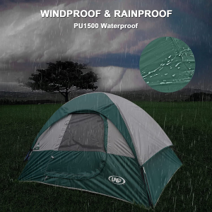 Camping Tent 2 Person, Waterproof Windproof Tent with Rainfly Easy Set Up-Portable Dome Tents for Camping