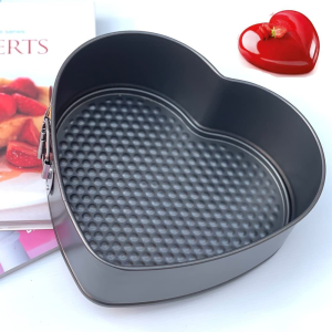 Zojoca Living Love Heart Springform Cake Tin 21.5Cm X 20.5Cm X 8Cm Carbon Steel Non Stick, Grey – Ideal for Cheesecakes, Cakes or Jelly Cakes Too!