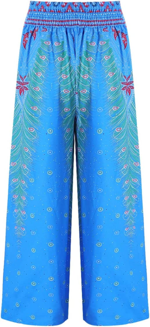 Guangxin Women’S Ethnic Style High Waist Printed Loose Yoga Wide Leg Pants