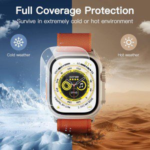 Jetech Screen Protector for Apple Watch Ultra 2/1 49Mm, Tempered Glass, HD Clear, 3 Pack