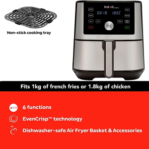 Instant Vortex plus 5.7L Air Fryer & Décor Décor Cook Refillable Oil Sprayer,White