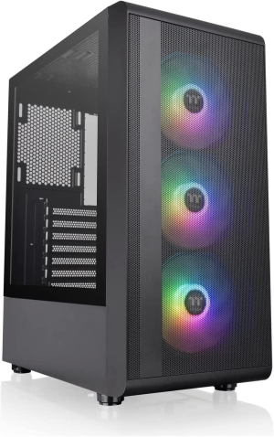 Thermaltake View 200 ARGB Tempered Glass Mid Tower Case Snow Edition, CA-1X3-00M6WN-00, White