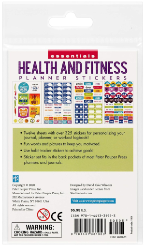 Essentials Health & Fitness Planner Stickers (Set of 325 Stickers)