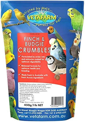 Vetafarm Finch & Budgie Crumbles 2Kg