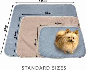 PIPCO PETS – Washable Pee Pad for Dogs, Pets | Absorbent, Leak-Proof Mat | Eco-Friendly, Reusable, Easy Care | Indoor Potty Pad, Puppy Training, Whelping, Incontinence (130 X 130 Cm, Light Mocha)