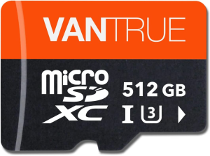 Vantrue 256GB Microsdxc UHS-I U3 4K UHD Video High Speed Transfer Monitoring SD Card with Adapter for Dash Cams, Body Cams, Action Camera, Smartphone, Tablet, Surveillance & Security Cams