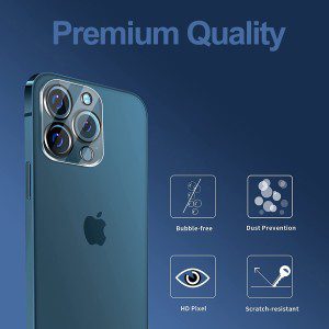 [3 Pack] T Tersely Camera Lens Screen Protector for Iphone 13 Pro/Iphone 13 Pro Max 2021, 9H Hardness Transparent HD Protective Tempered Glass Protector Film, Does Not Affect Night Shots