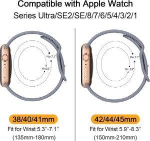 3 PACK Sport Bands Compatible with Apple Watch Band 38Mm 40Mm 41Mm 42Mm 44Mm 45Mm 49Mm,Soft Silicone Waterproof Strap Compatible with Iwatch Apple Watch Series Ultra 8 7 6 5 4 3 2 1 SE Women Men