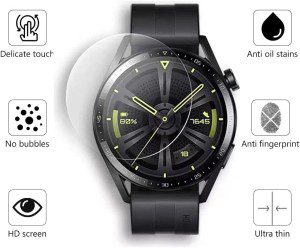 【3 Pack】T Tersely Tempered Glass Screen Protector for HUAWEI Watch GT 3 /GT3 46Mm, Screen Protector Film Guard