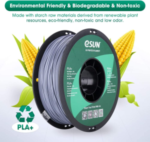 Esun PLA+ 3D Printing Filament PLA PRO plus Spool 1.75Mm 1KG Dimensional Accuracy +/- 0.05Mm for 3D Printers,Grey