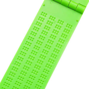 4 Lines 28 Cells Braille Slate Braille Writing Slate Plastic Braille Slate Kit, Green