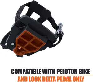 BV Bike Pedals Shimano Spd/Look Delta Compatible 9/16” with Toe Clips – Peloton Pedals for Regular Shoes – Toe Cages for Peloton Bike – Exercise Bike Pedals – Universal Fit Bicycle Pedal